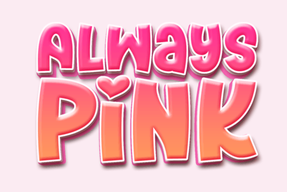 Always Pink: A Whimsical Display Font for Charming Brand Identities