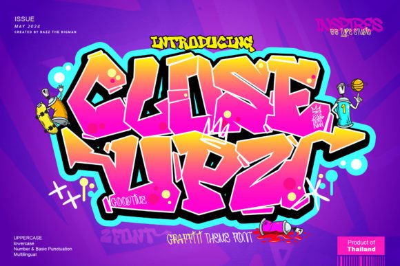Close Upz Font: A Display Typeface for Creative Expression