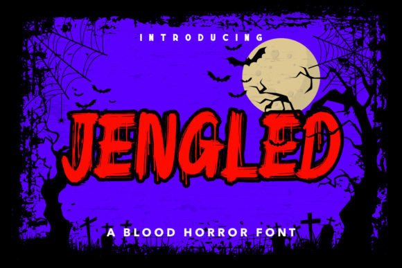 Jengled Blood Dripping Horror Font for Eerie Display Typography