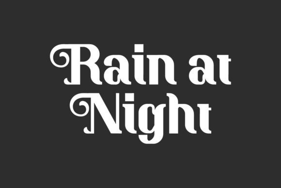 Rain at Night Font: A Retro-Inspired Typeface for Dreamy Branding
