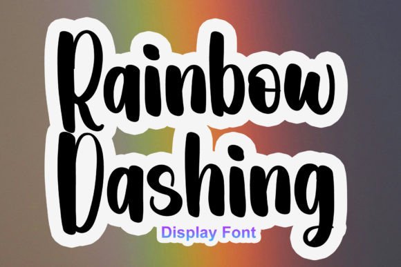 Rainbow Dashing Font for Eye-Catching Display Design