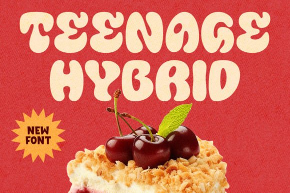 Teenage Hybrid Font for Bold, Retro-Inspired Branding and Marketing