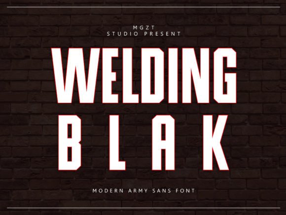Welding Blak: A Bold Display Font with Gentle Flair